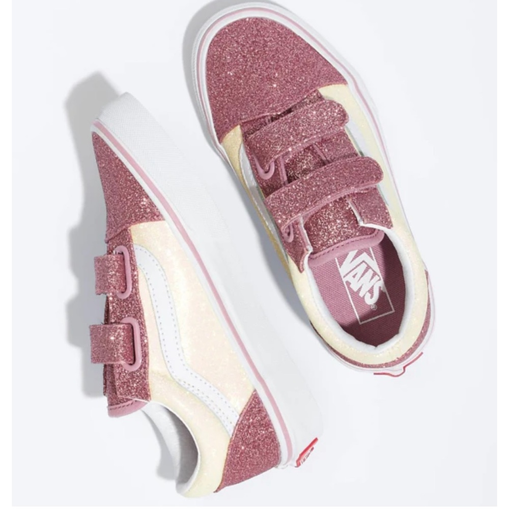 VANS Old Skool V Kids | Glitter Two Tone NWT Size 2